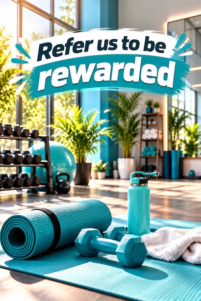A trainer with a client who referred a friend